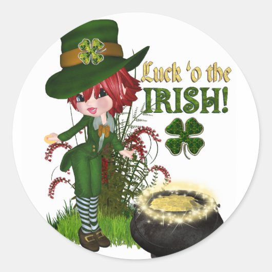 Autocollants Luck O'the Irish Leprechaun (Devant)