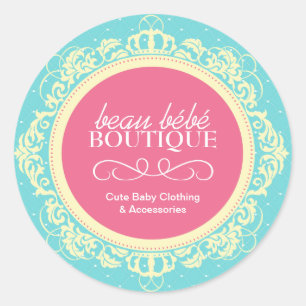 Autocollants lunatiques de boutique de bébé