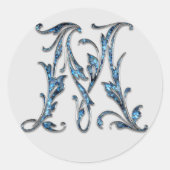 autocollants M initiaux monogramme (Devant)