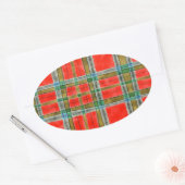 Autocollants MAC BAIN TARTAN Oval (Enveloppe)