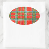 Autocollants MAC BAIN TARTAN Oval (Sac)