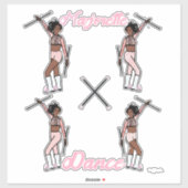 Autocollants Majorette Quick Change (Rose Pailleté (Feuille)