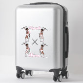 Autocollants Majorette Quick Change (Rose Pailleté (Sur valise)