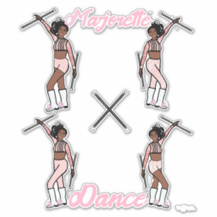 Autocollants Majorette Quick Change (Rose Pailleté