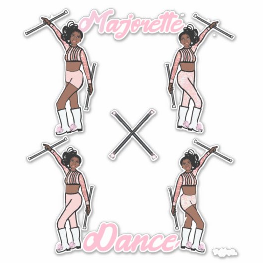 Autocollants Majorette Quick Change (Rose Pailleté (Devant)