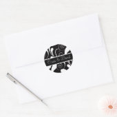 Autocollants mariage damassé Monogram (Enveloppe)
