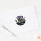 Autocollants mariage damassé Monogram (Enveloppe)
