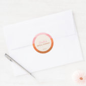 Autocollants Mariage Thème Terre Cuite Corail Rose (Enveloppe)