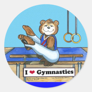 Autocollants masculins de gymnaste