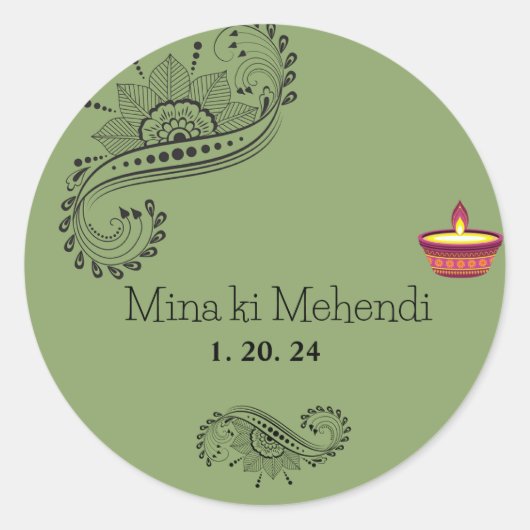 Autocollants mehendi personnalisables (Devant)
