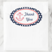 Autocollants Merci Anchor Navy Points (Sac)
