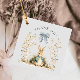 Autocollants Merci Arche Florale Lapin Aquarelle