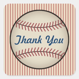 Autocollants Merci Baseball Vintage