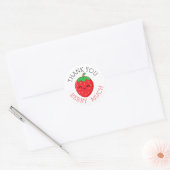 Autocollants Merci Beaucoup Fraise (Enveloppe)