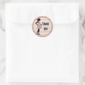 Autocollants Merci Bébé Rose (Sac)