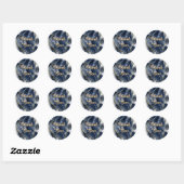 Autocollants Merci Blue Marble Agate Gold Geode (Feuille)