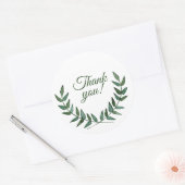 Autocollants Merci Branches Vertes (Enveloppe)