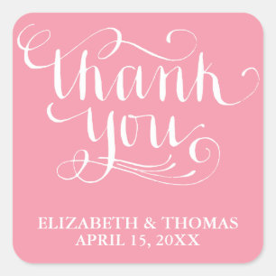AUTOCOLLANTS MERCI ÉCRITURE MANUSCRITE ÉLÉGANTE