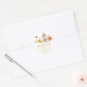 Autocollants Merci Fleur Sauvage Fantaisie (Enveloppe)