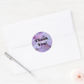 autocollants Merci ! fleurs d'Hydrangea Violette (Enveloppe)