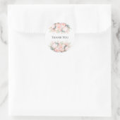 Autocollants Merci Fleurs Roses (Sac)