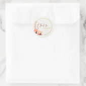 Autocollants 'Merci' floraux (Sac)