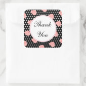 Autocollants Merci Rose (Sac)