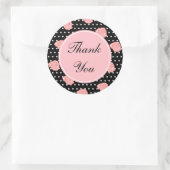 Autocollants Merci Rose Rose (Sac)