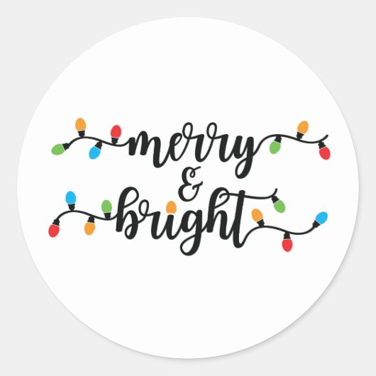 Autocollants Merry & Bright (Devant)