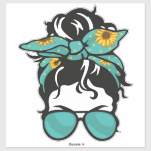 Autocollants Messy Bun Life – Autocollants drôles 