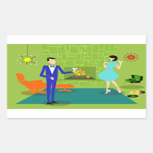 Autocollants modernes de couples de la moitié du