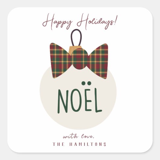 Autocollants modernes mignons de Noël (Devant)