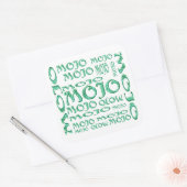 Autocollants Mojo blanc carré (Enveloppe)