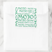 Autocollants Mojo blanc carré (Sac)