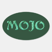 Autocollants mojo vert ovale (Devant)