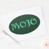 Autocollants mojo vert ovale (Enveloppe)