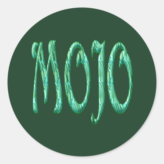 Autocollants mojo vert rond (Devant)