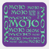 Autocollants Mojo violet carré (Devant)