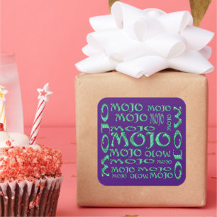 Autocollants Mojo violet carré