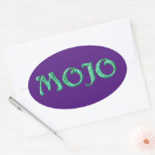 Autocollants mojo violet ovale (Enveloppe)