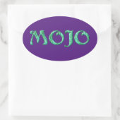 Autocollants mojo violet ovale (Sac)