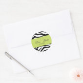 Autocollants monochromes zèbre, monogramme (Enveloppe)