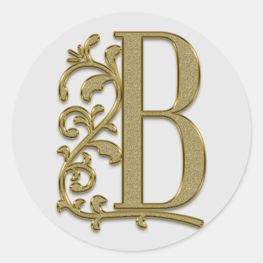 autocollants monogramme B initial (Devant)