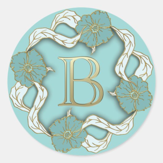 autocollants monogramme B initial (Devant)