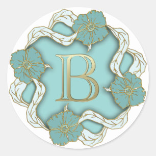 autocollants monogramme B initial