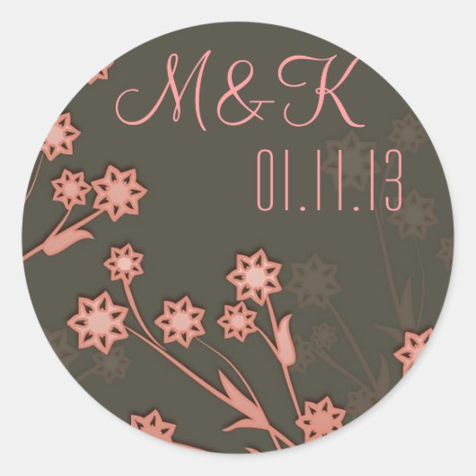 autocollants monogramme et date (Devant)