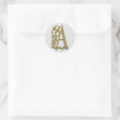 autocollants monogramme initial A (Sac)