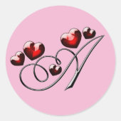 autocollants monogramme initial A (Devant)