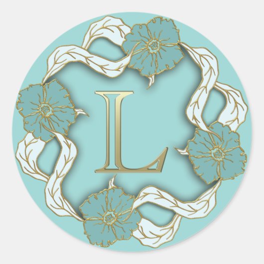 autocollants monogramme initial L (Devant)