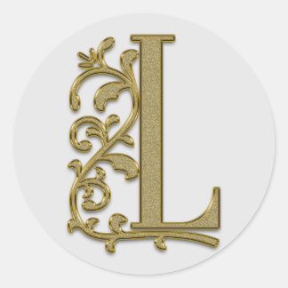 autocollants monogramme initial L